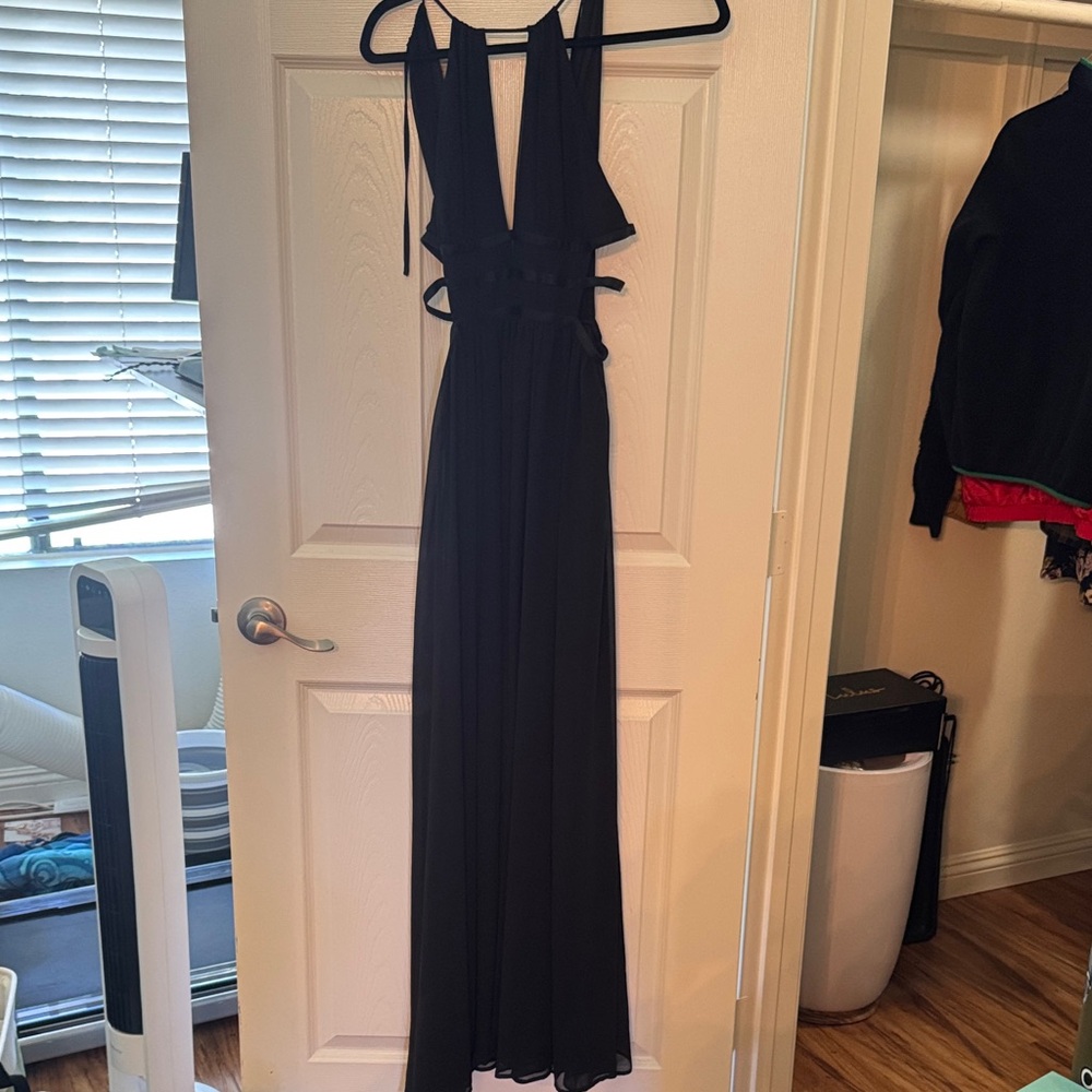 Express Black Backless Maxi Dress
